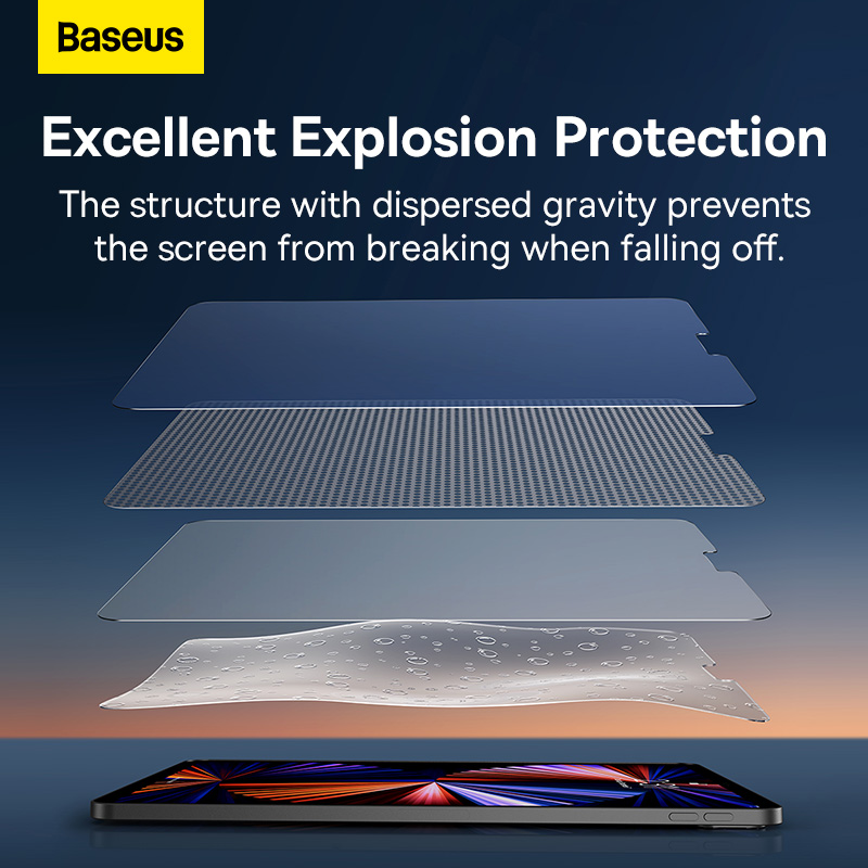 Cường lực Baseus 0.3mm Full-glass Tempered Glass Film For Pad Pro (hàng chính hãng) - Pad Pro/Air3 10.5inch &amp; Pad 7/8/9 (2019/2020/2021) 10.2inch