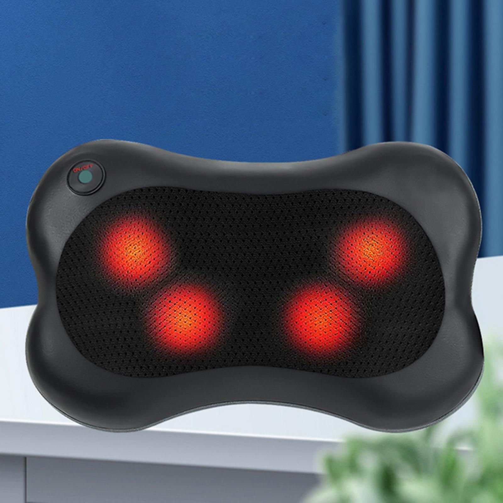 Electric Back Neck Massager Pillow Shiatsu Heating Kneading Massager Car Home Use Massager