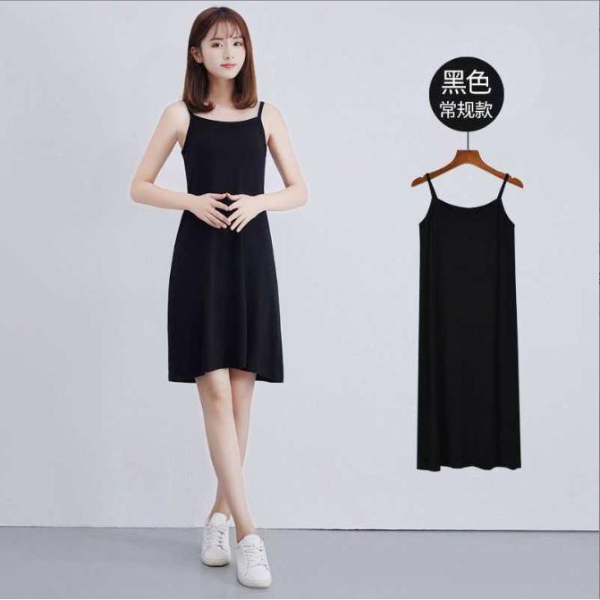 xả kho váy ngủ hai dây cổ tròn Đầm mặc nhà thun cotton thoáng mát hàng bom giá rẻ