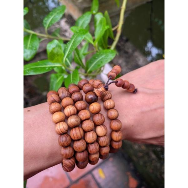 Chuỗi hạt 6ly 8ly gỗ thơm 108 vòng tay nam nữ hoặc đeo cổ ngọc am màu tự nhiên