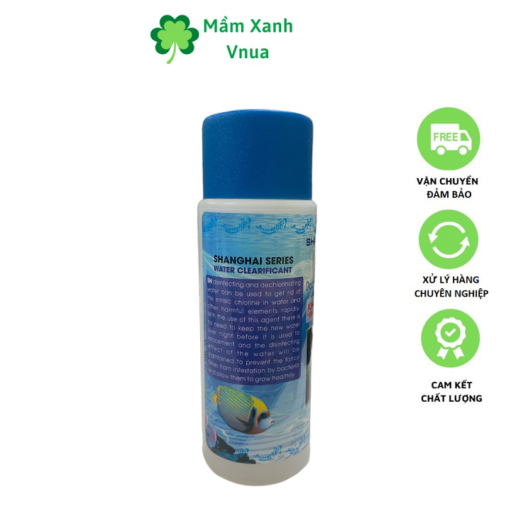 Dung Dịch Khử Nước Clo Mới Cho Hồ Cá Cảnh Shanghai - Dung Dịch Thay Nước Mới - Chai 200Gr