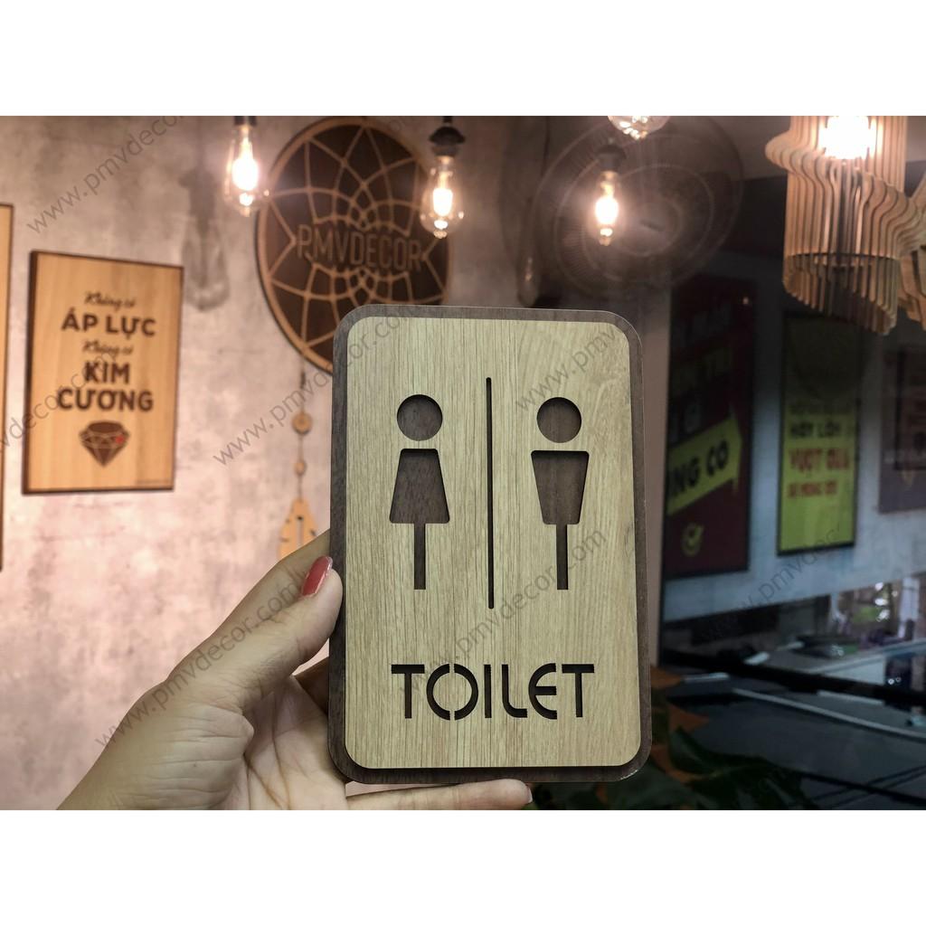 BẢNG WC, KT: 100*150mm Gỗ MDF phủ melamine 2 màu tương phản