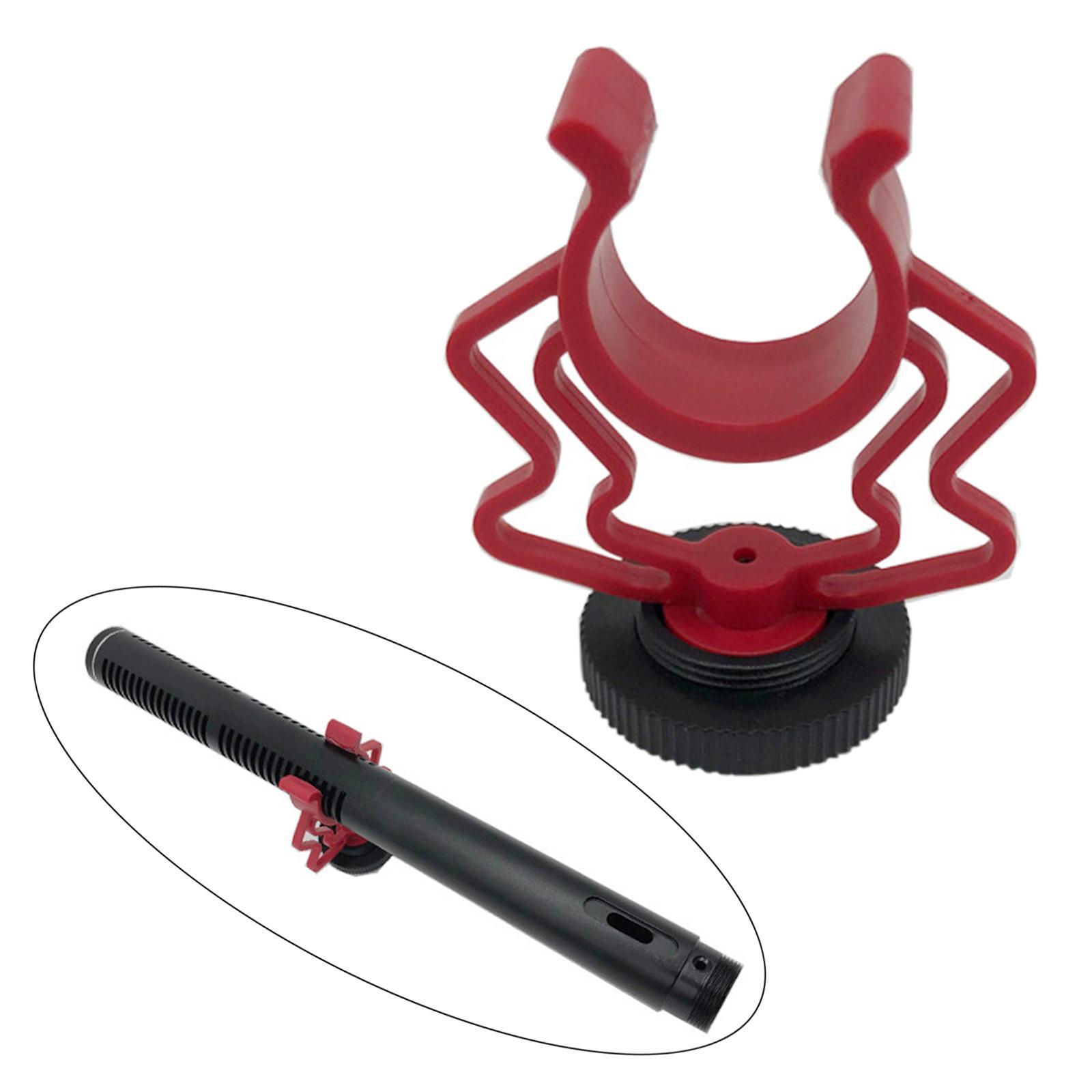 Portable Cold Shoe Mount Adapter Mic Bracket Stable Mic Shock Mount for DSLR