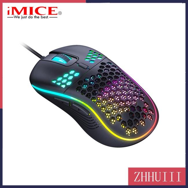 Chuột Chơi Game Có Dây JT 7200 DPI RGB Hình Tổ Ong Dành Cho Game Thủ