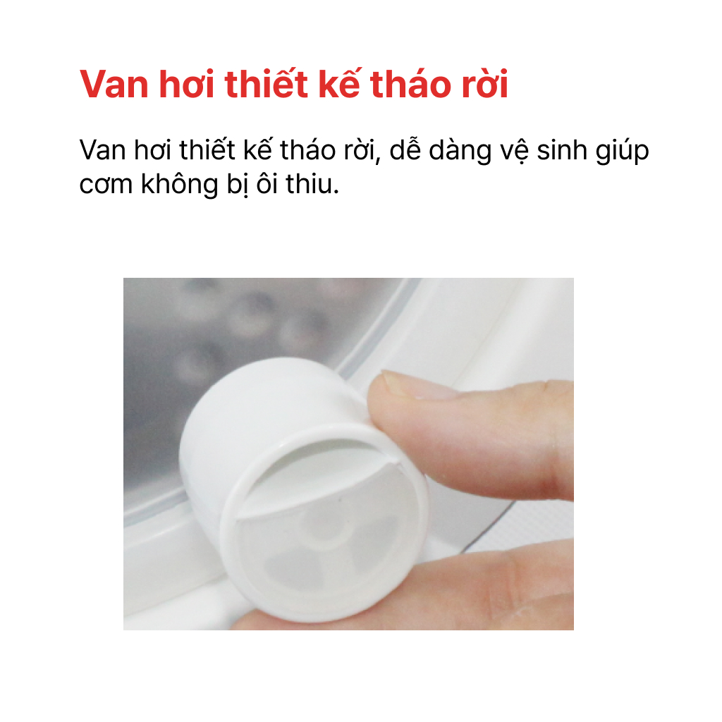 Nồi cơm điện nắp gài 0.8L Happy Cook HCJ-080G - Hàng Chính Hãng