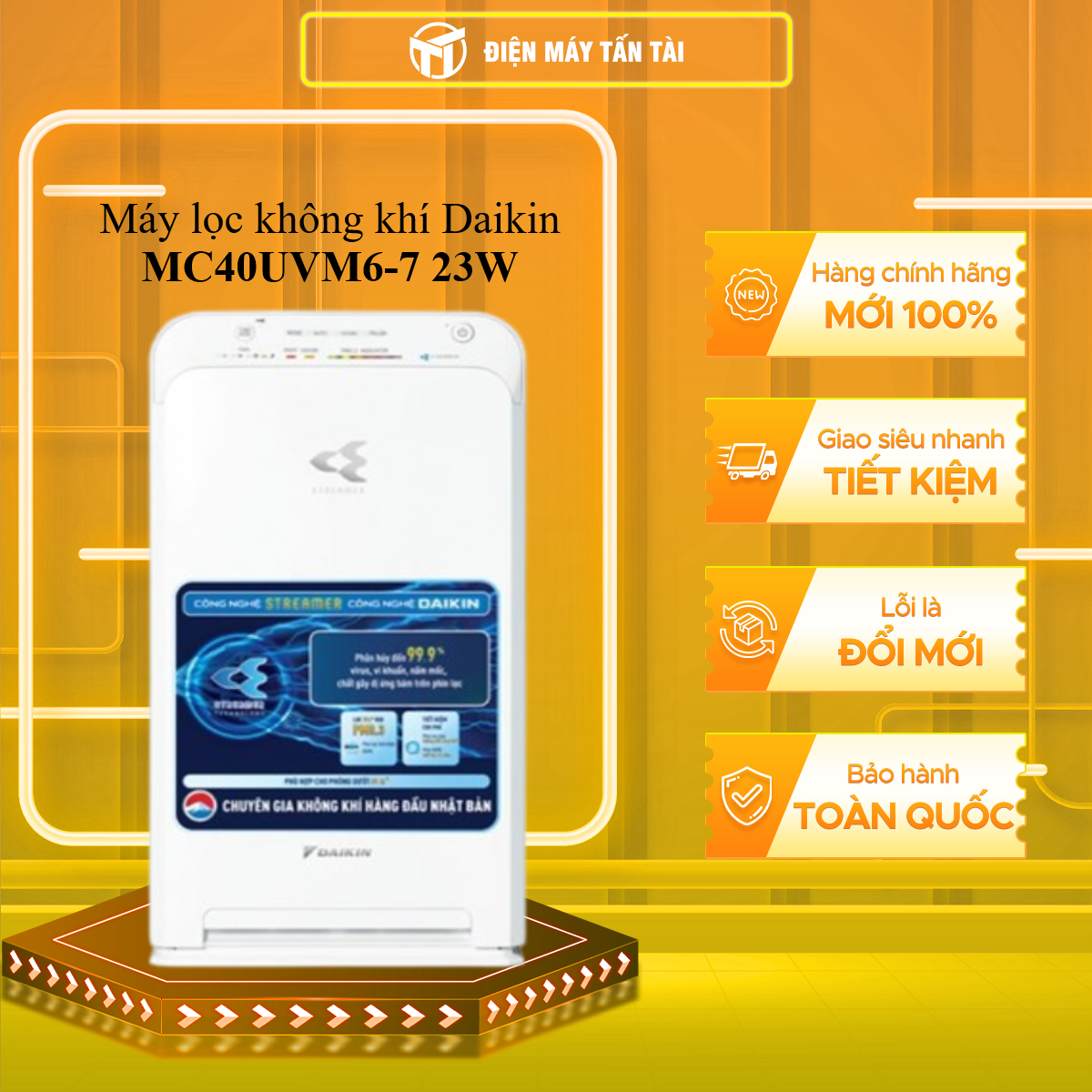 MC40UVM6-7 - Máy lọc không khí Daikin MC40UVM6-7 23W - HÀNG CHÍNH HÃNG - [ GIAO HCM ]