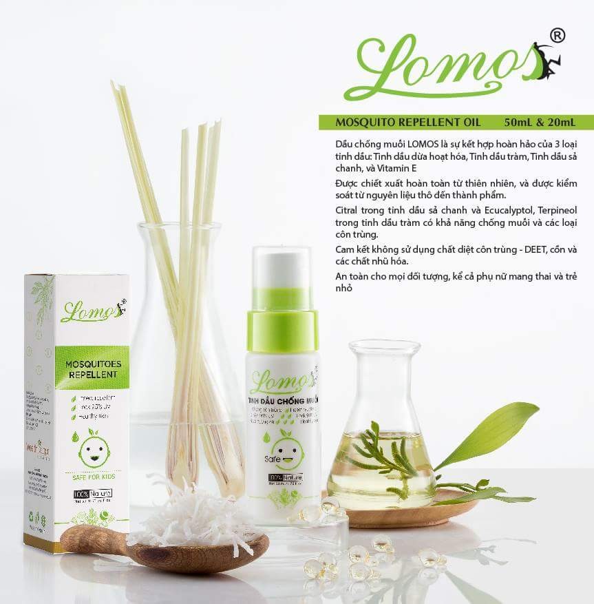 Tinh dầu CHỐNG MUỖI LOMOS : An lành từ thiên nhiên, đặc biệt an toàn cho Bé yêu!