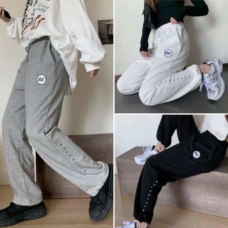 Quần jogger rút ống chữ bus cá tính