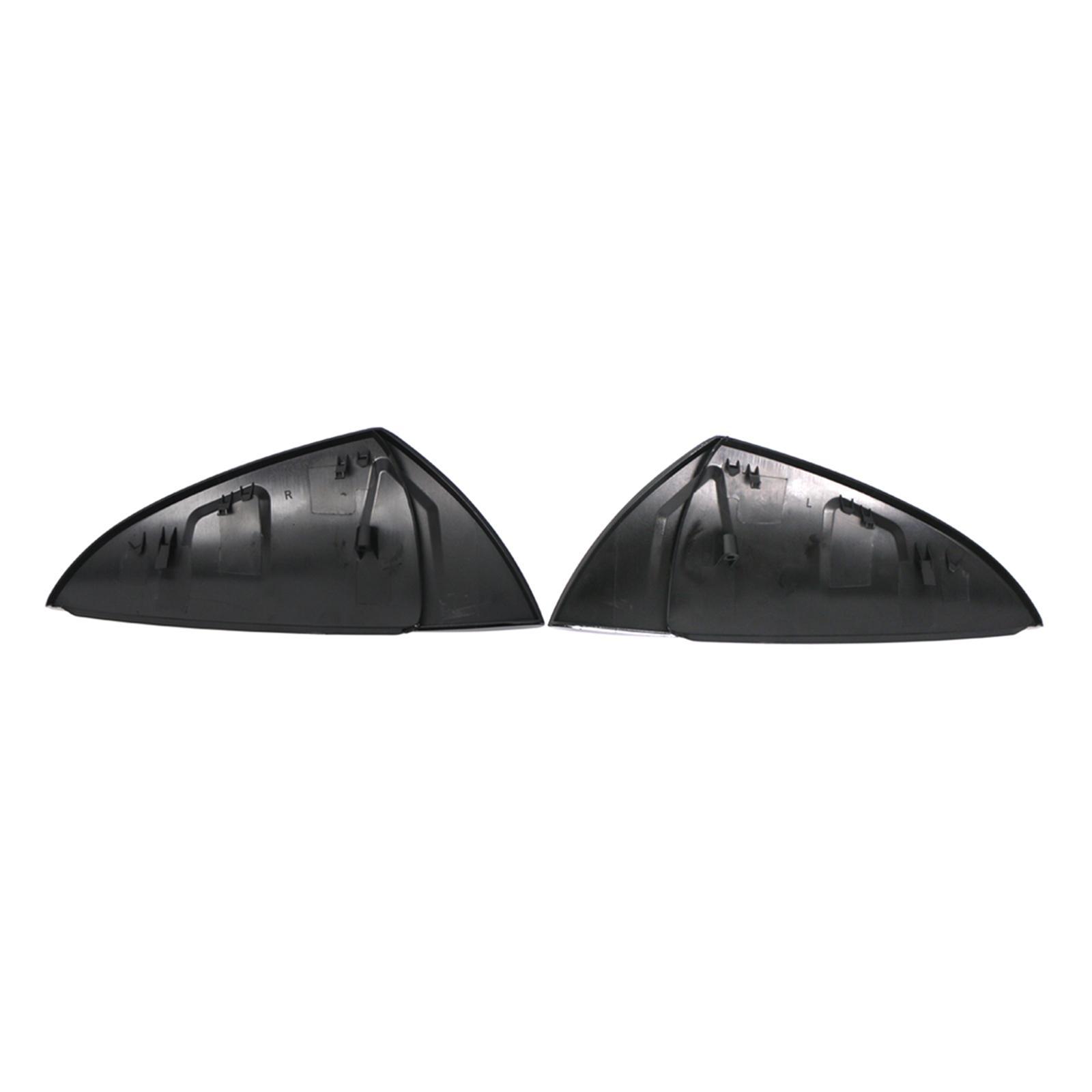 Rearview Mirror Caps Durable Gloss Black
