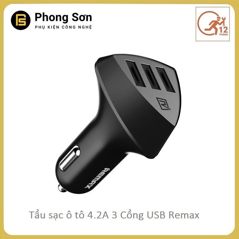 Tẩu sạc ô tô 3 USB Aliens Remax - Hàng Chính Hãng