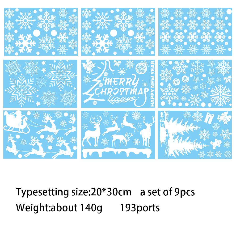 Hình ảnh cửa sổ Giáng sinh tự dính, Aivatoba Trang trí cửa sổ Giáng sinh Phòng trẻ em Ông già Noel Trang trí cửa sổ bông tuyết mùa đông Hình ảnh cửa sổ Giáng sinh