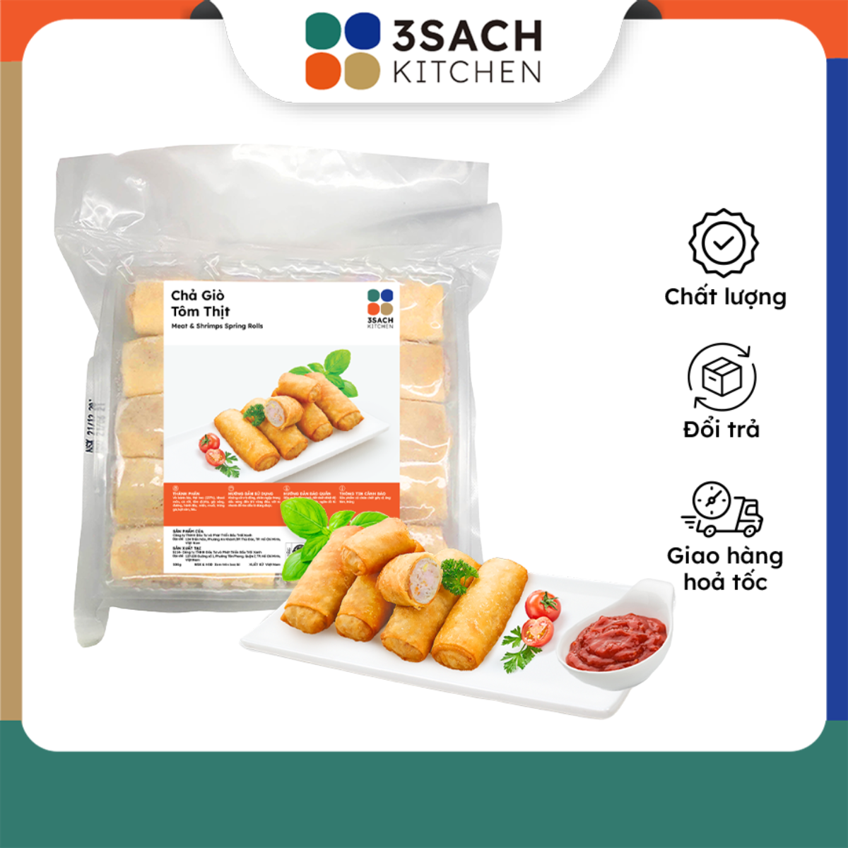 Chả Giò Tôm Thịt 3Sach Kitchen
