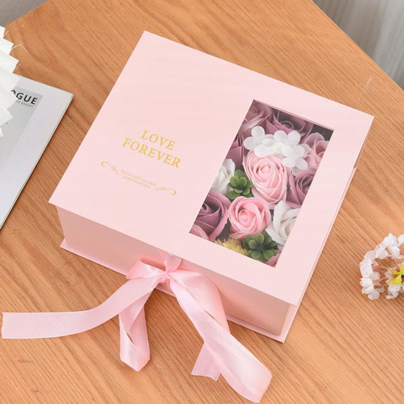 Ngày Valentine bạn gái sinh nhật màu hồng hoa hộp quà tặng gió tiên