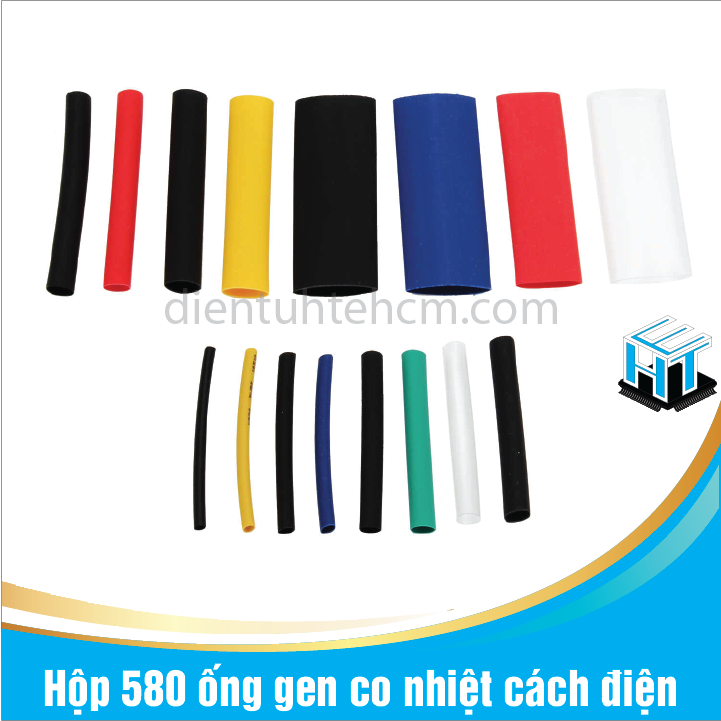 Hộp 580 ống gen co nhiệt cách điện nhiều màu nhiều kích cỡ