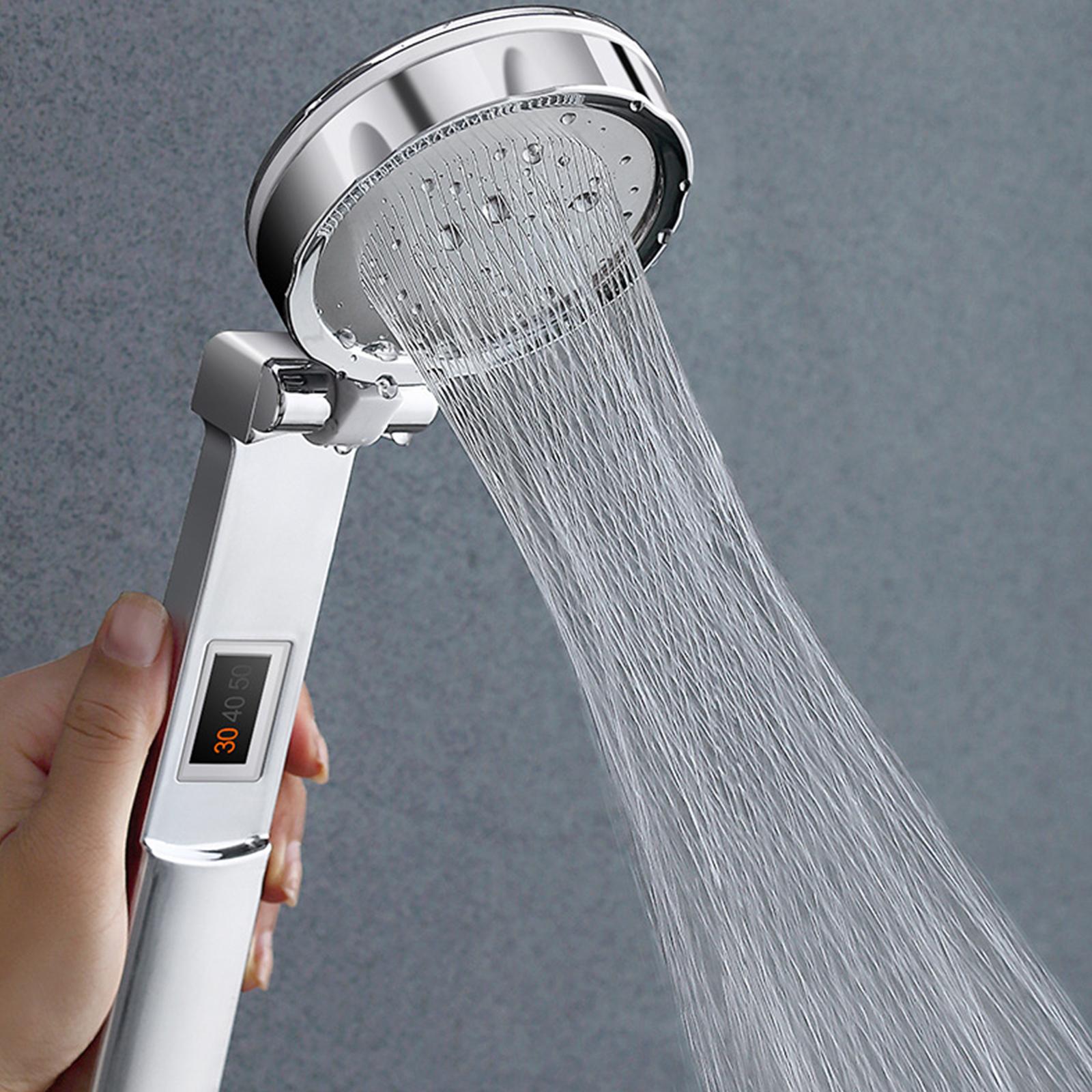 Vòi hoa sen tiết kiệm nước áp suất cao G1/2 với nắp lật tiện dụng có màn hình hiển thị nhiệt độ