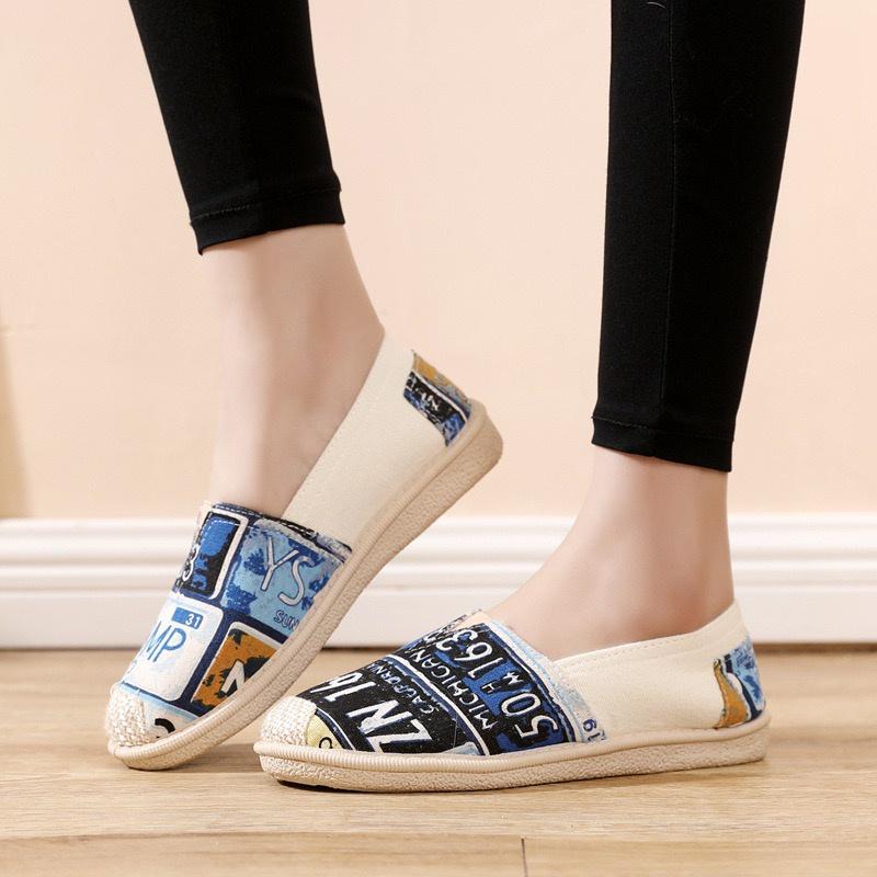 Giày vải slip on, giày toms cá tính