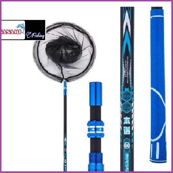 Vợt Vớt Cá Cacbon Cao Cấp Sanami Fishing Store -Vành Tròn Gấp Gọn Chuyên Dụng Câu Đài Câu Đơn, Vợt Xúc Cá