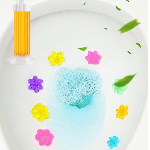 Gel thơm khử bồn cầu, toilet giúp KHỬ MÙI, DIỆT KHUẨN dạng thạch hình bông hoa