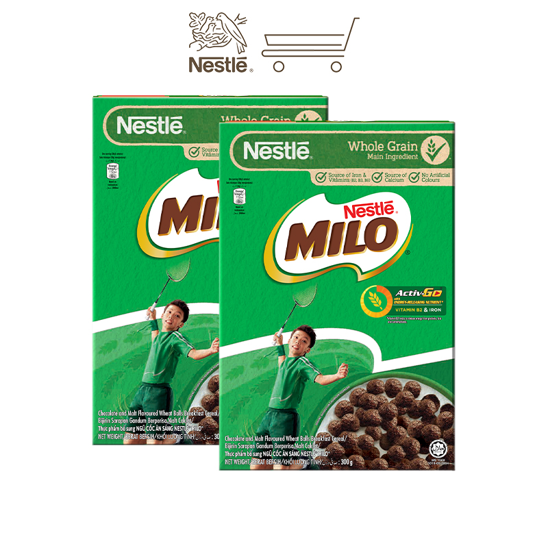 Combo 2 Hộp Ngũ cốc ăn sáng MILO (Hộp 300g)