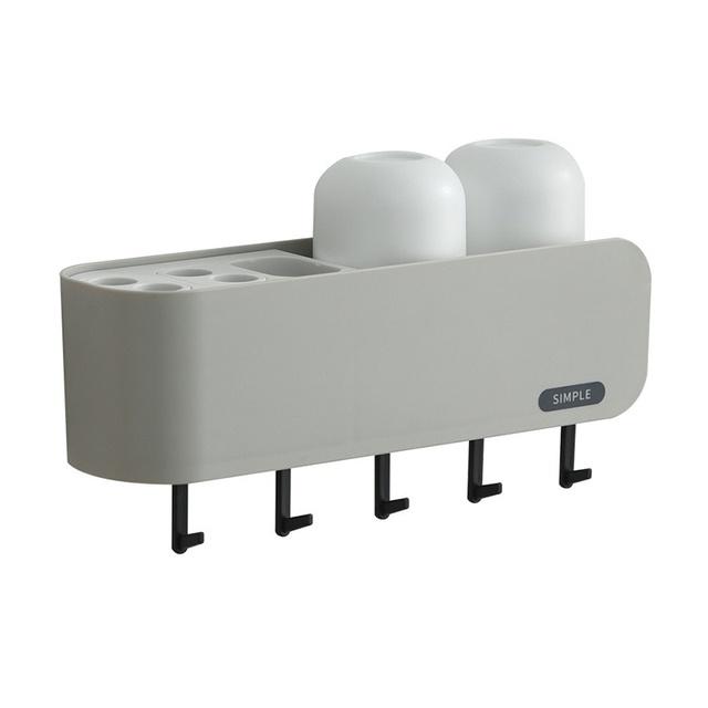 Giá Đỡ Bàn Chải Đánh Răng Có Móc Treo Tường Đa Năng Tiện Dụng Cho Nhà Tắm