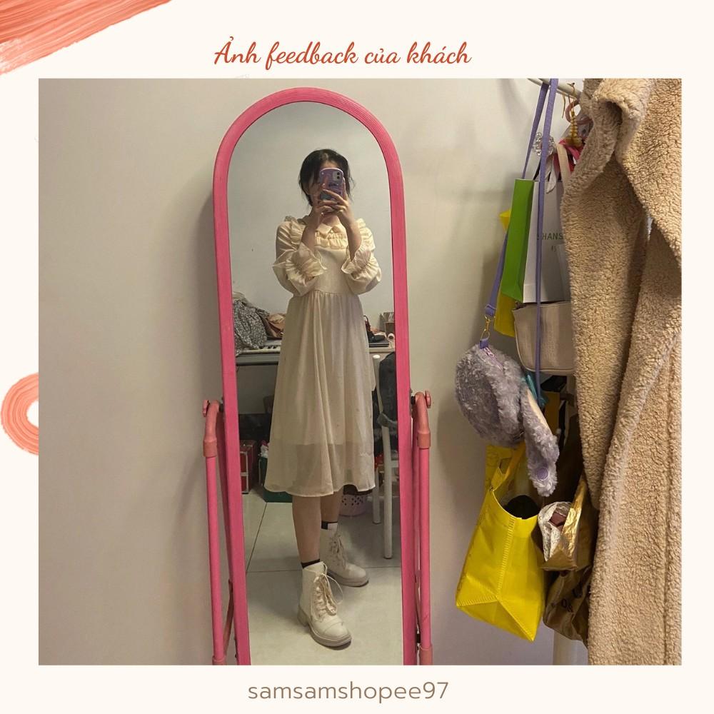 Đầm tiểu thư cổ bèo siêu xinh