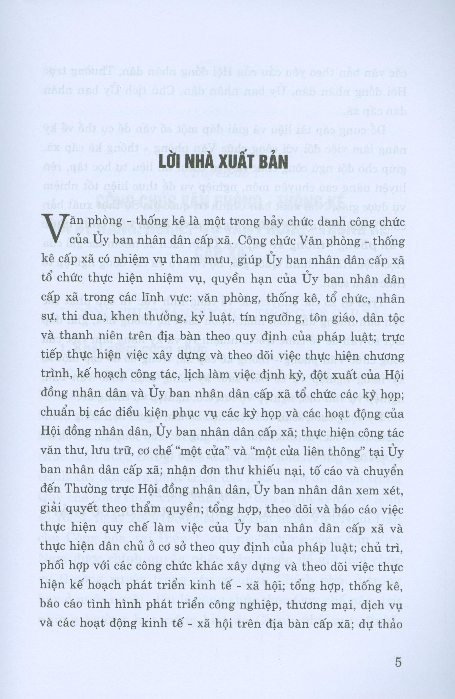 Sổ Tay Kỹ Năng Nghiệp Vụ Dành Cho Công Chức Văn Phòng Thống Kê Cấp Xã