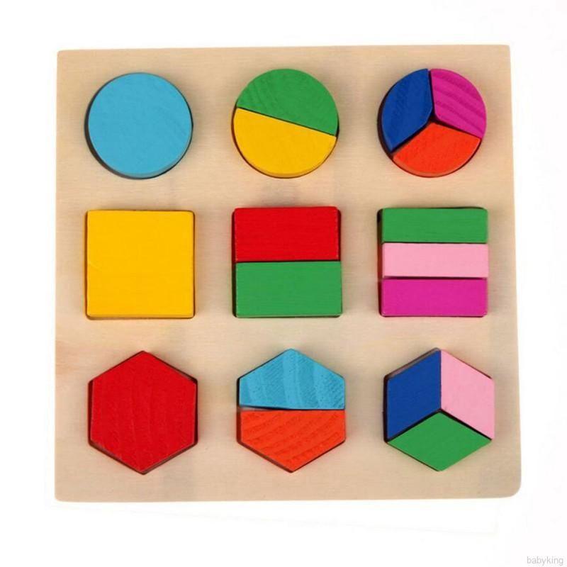 Bảng gỗ ghép hình nhiều hình khối màu sắc giáo dục sớm cho bé các nhận thức về vận động và màu sắc