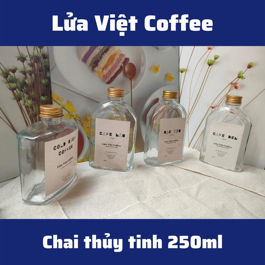 Chai Thủy Tinh đựng nước ép Detox giảm cân nắp nhôm 250ml nắp nhựa quà tặng chịu nhiệt Chưa Kèm Nhãn Dán