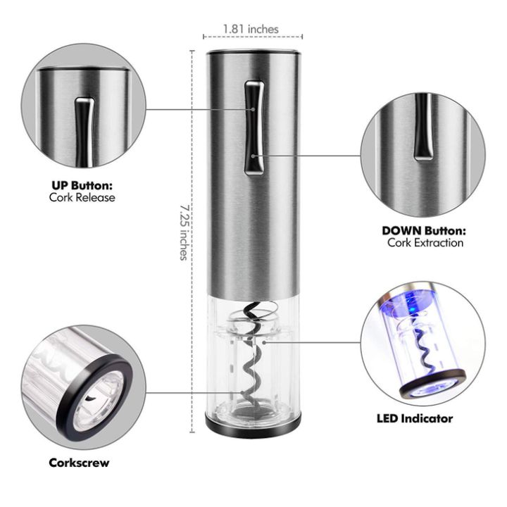Bộ dụng cụ mở rượu vang tự động 4 trong 1 KB1-601802