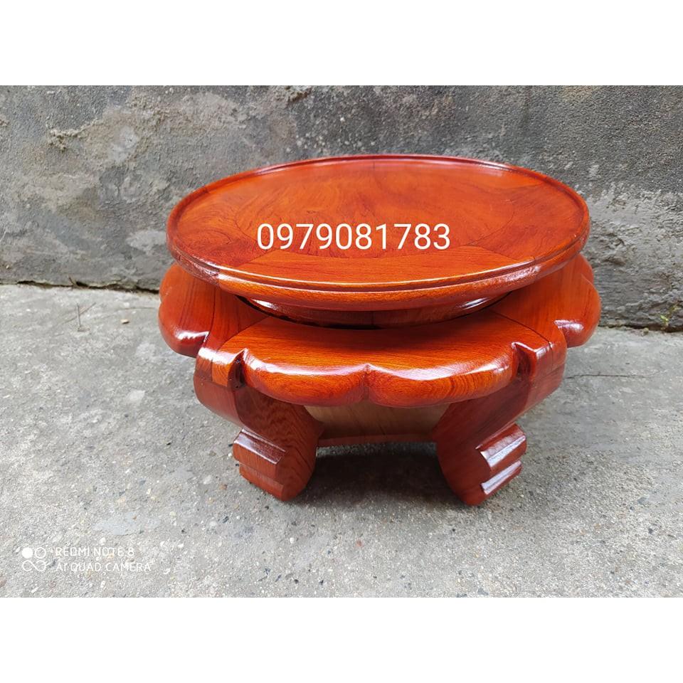 Kỷ váy gỗ hương đá (cao 30, mặt 20 cm)