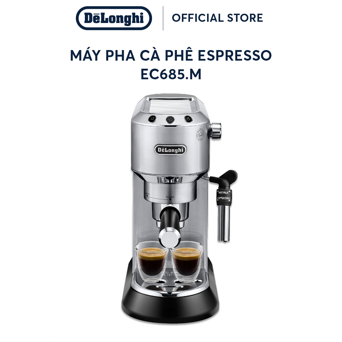 [Hàng chính hãng] Máy pha cà phê espresso DeLonghi Dedica Style EC685 (BK/ M/ R)