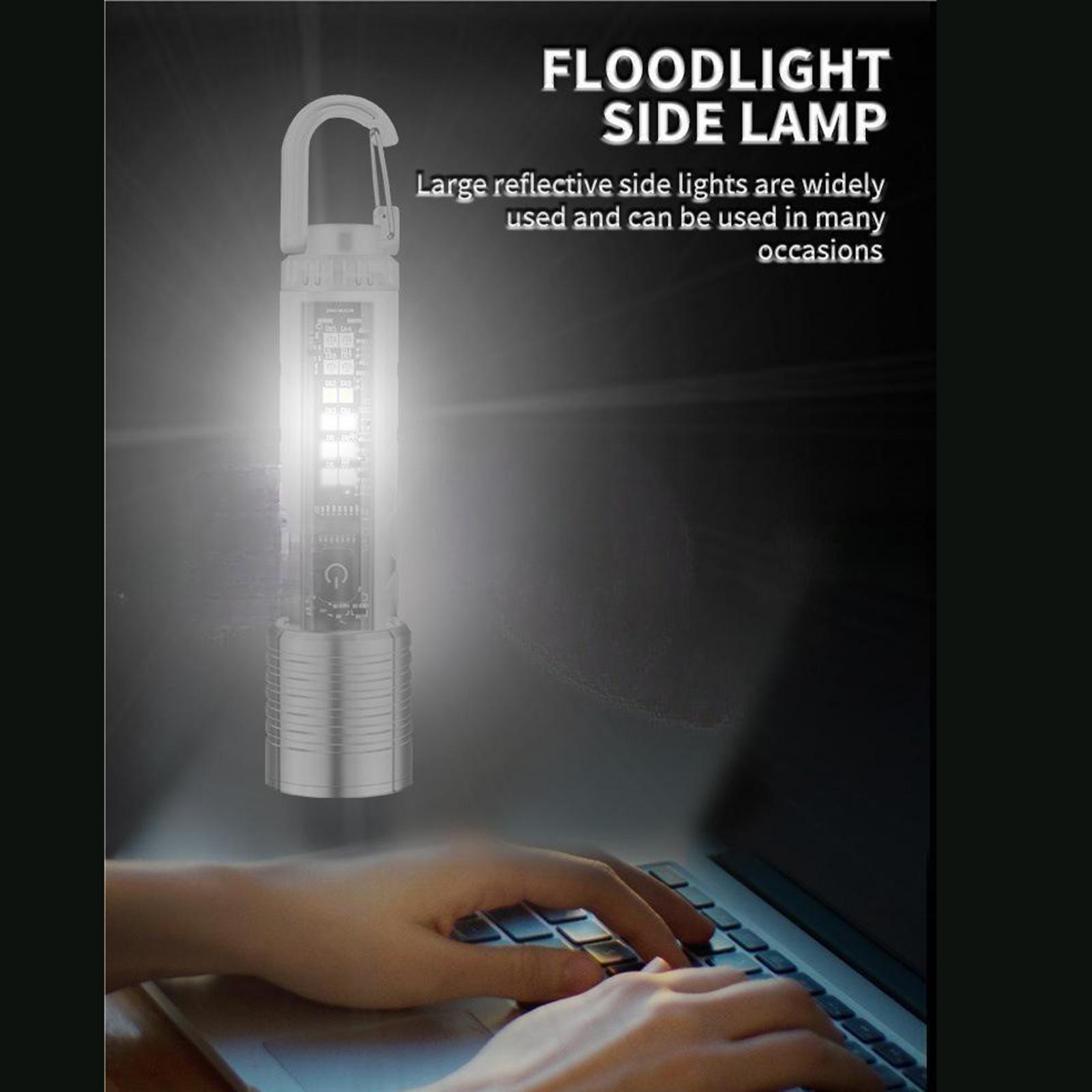 LED Flashlight Rechargeable Torch for Running Night Walking Auto Maintenance