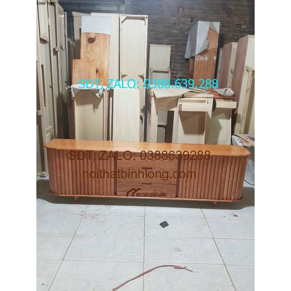 Tủ tivi gỗ sồi 2m4