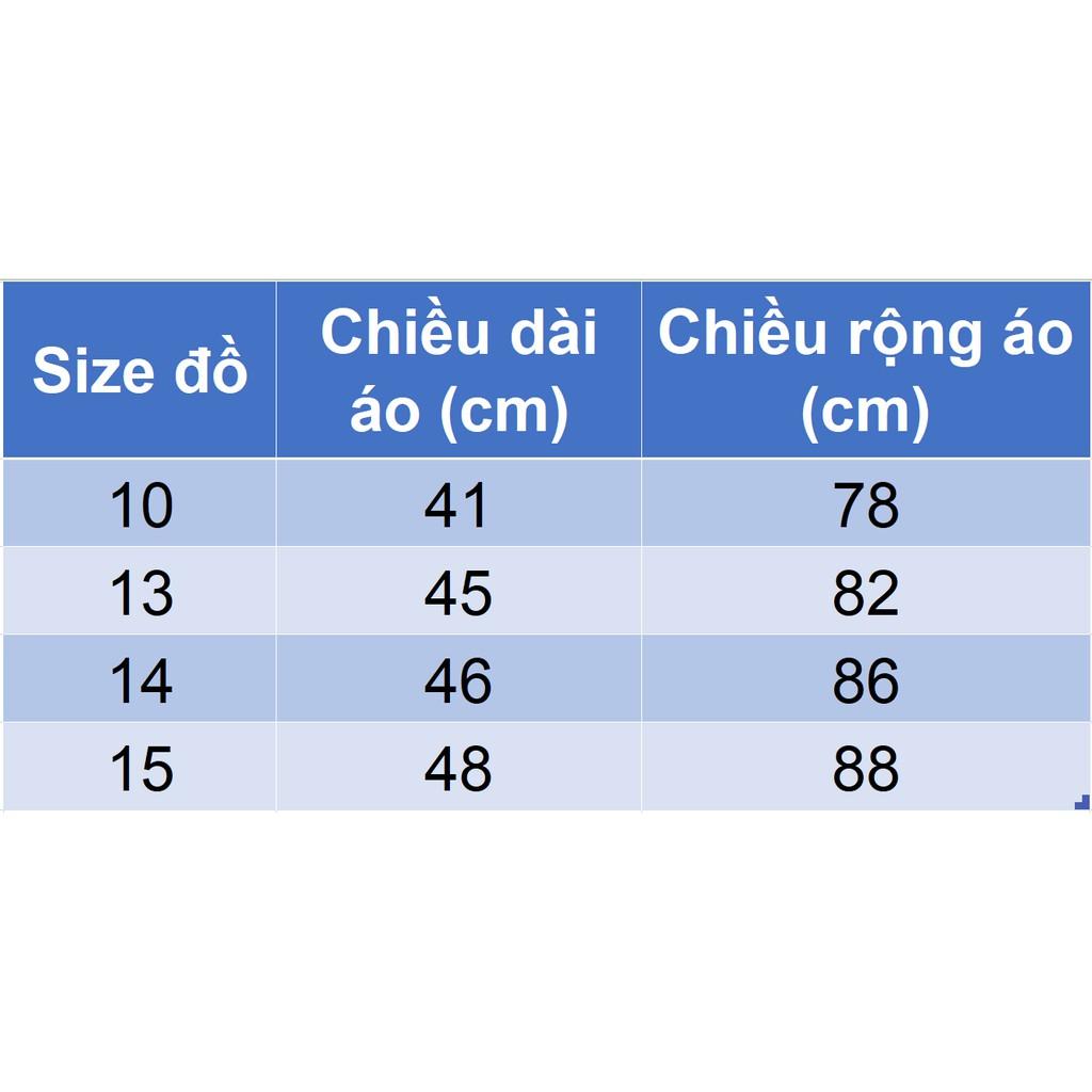 Áo thun vân croptop in hình cho bé gái size đại