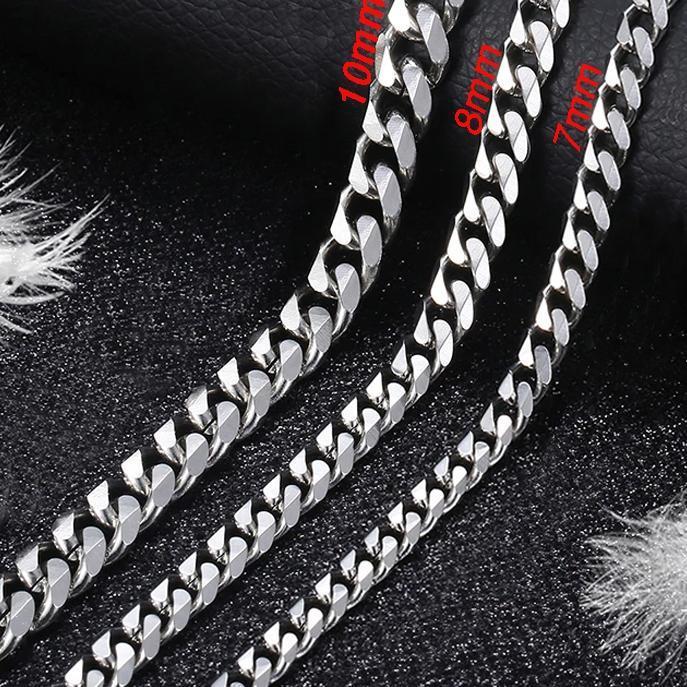 Dây chuyền nam titan thời trang rẻ đẹp thép không gỉ kiểu lặc xéo cao cấp trangsucpt 8mm PTDCNA158