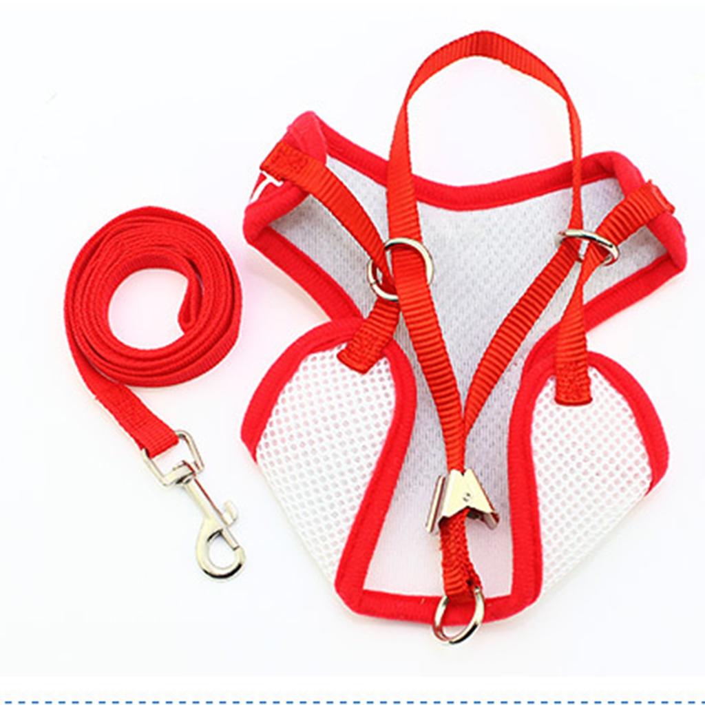 Adjustable Dog Leash Puppy Harness Vest with Handle for Small Dog ##1