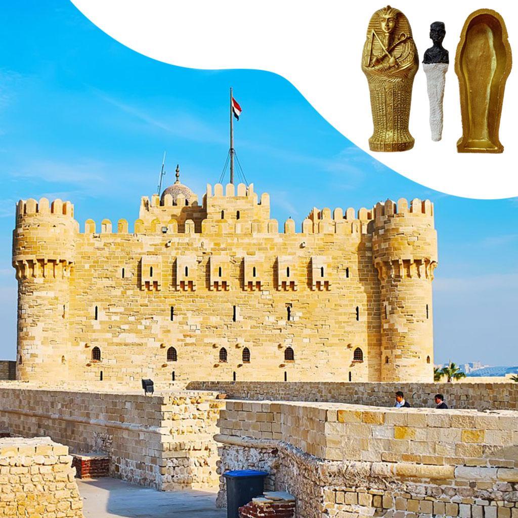 Ancient with Mummy Figurines Statue For Home Tabletop Decors