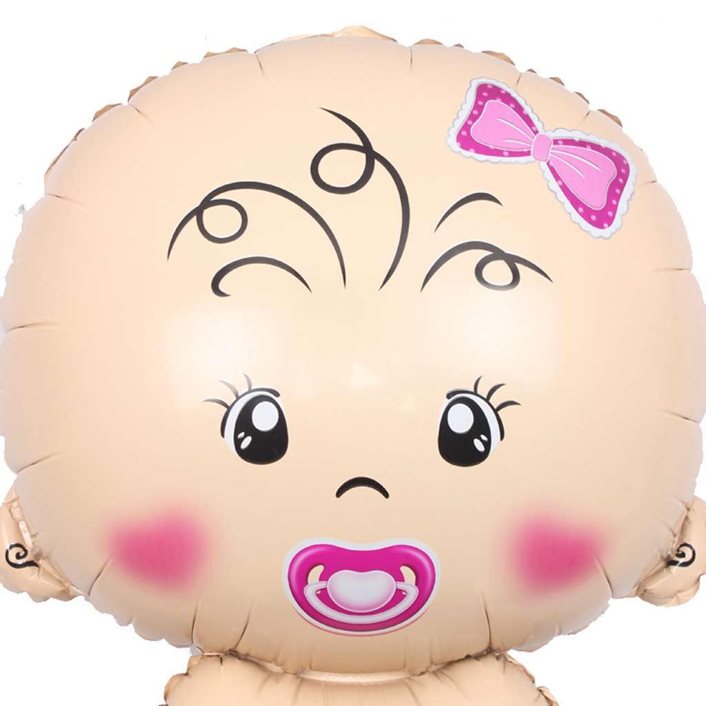 2xBaby Pacifier Doll Foil Balloon Baby Shower Christening Party Decor Pink