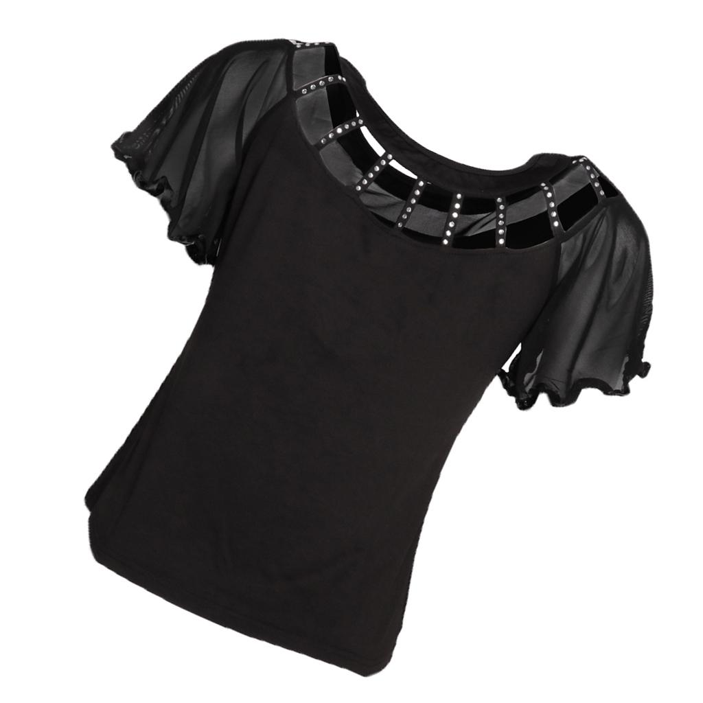 Ballroom Dancing Modern Dance Square Dance Practice Outfit Black XXL