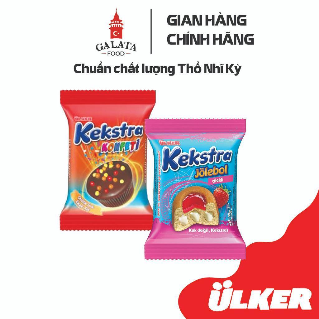 Bánh bông lan ULKER KEKSTRA vị Dâu kem vani 40g/ Sô cô la cốm màu 38g