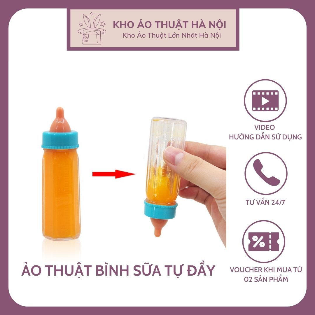 Đồ Ảo Thuật Bình Sữa Tự Cạn Tự Đầy, Đạo Cụ Biểu Diễn Đường Phố, Đồ Chơi Sáng Tạo,Thông Minh Troll Bạn Bè Vui Nhộn