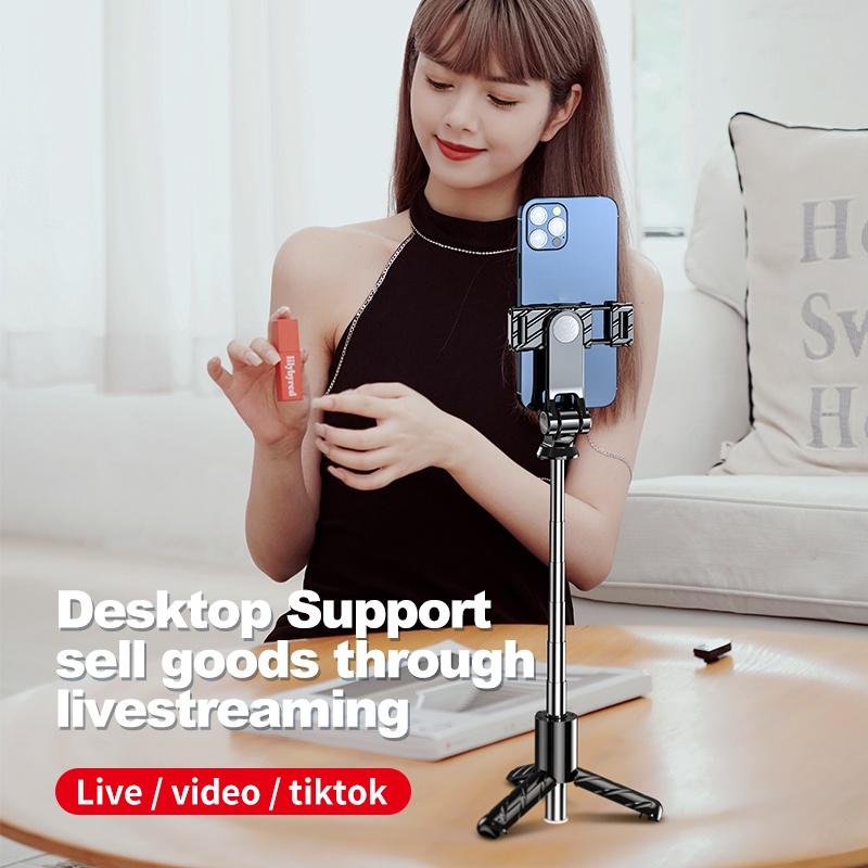 Gậy Tự Sướng V03 Bằng Nhôm Linh Hoạt Có Điều Khiển Bluetooth Không Dây Cho Điện Thoại