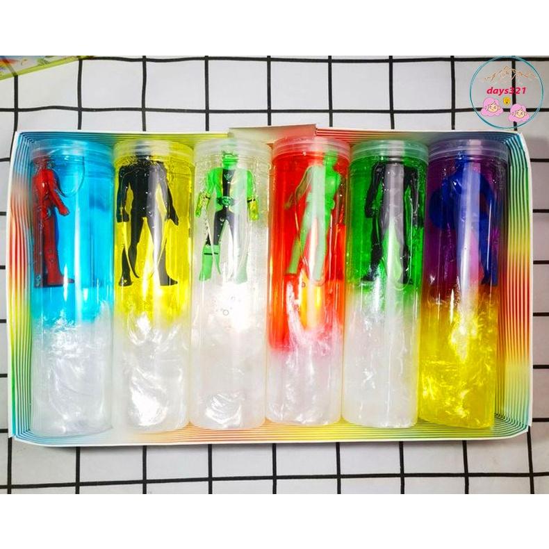 Slime CHAI LỚN 400ML siêu anh hùng người dơi người nhện lọ đặc 2 màu galaxy slam chất nhờn ma quái