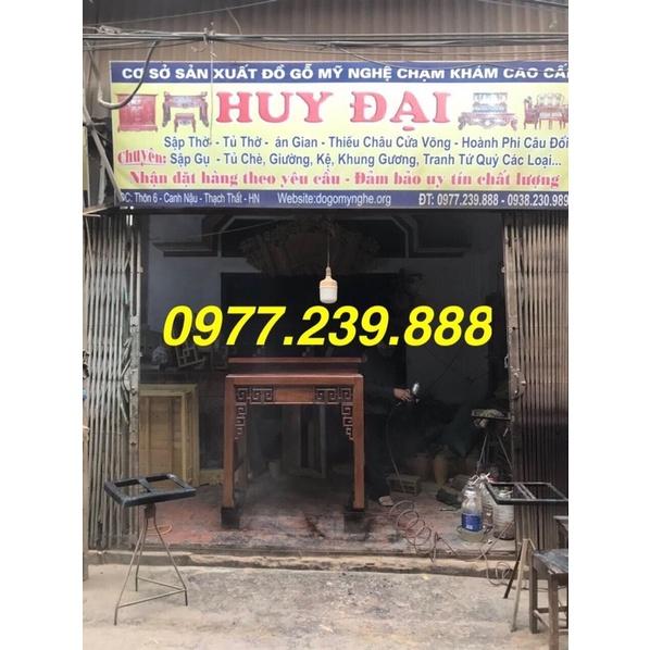 Bàn thờ gỗ sồi màu óc chó nhạt