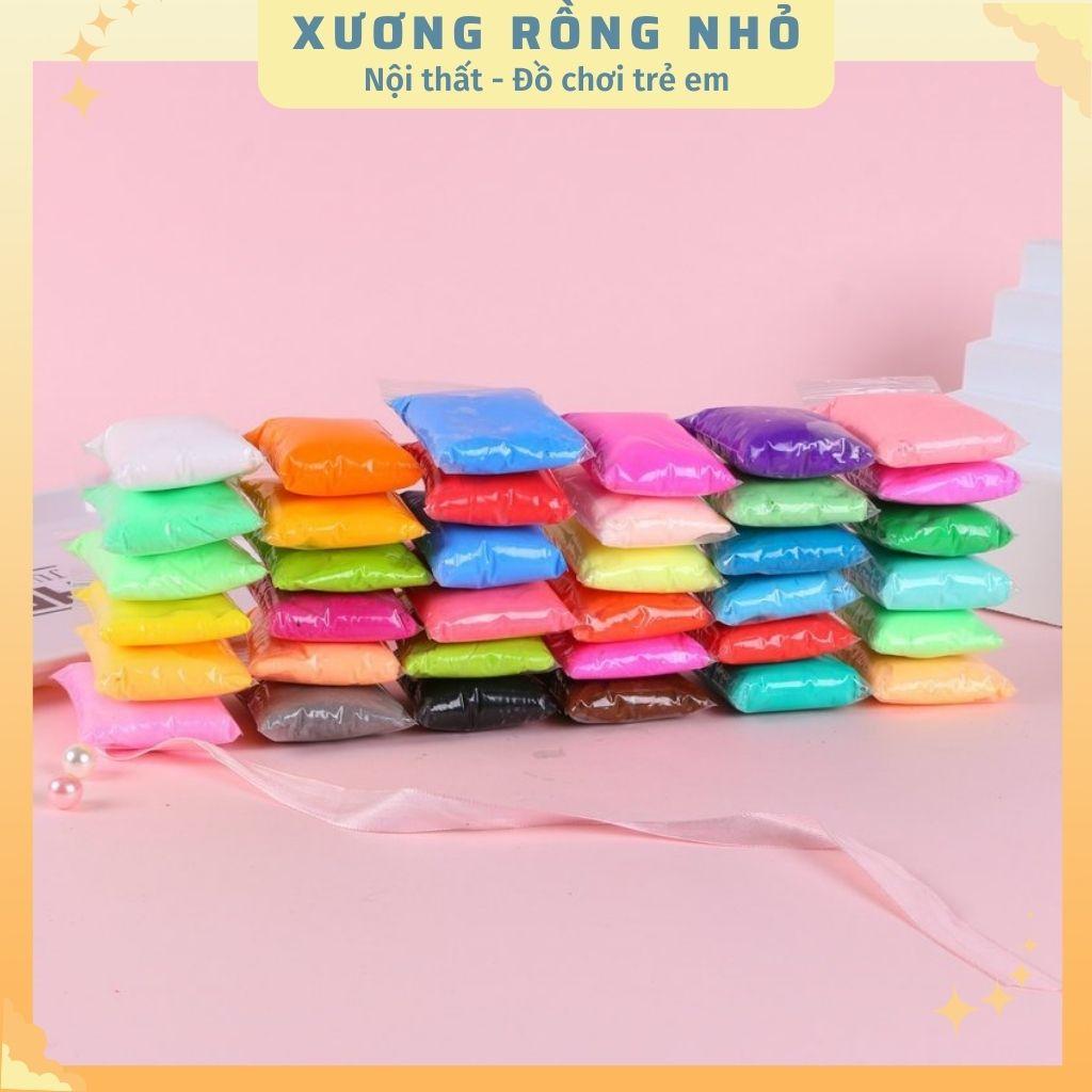 Đất sét nhật tự khô an toàn 12 màu cao cấp Softclay nặn hình, làm Butter slime kèm bộ cây tạo hình loại 1 hàng đẹp