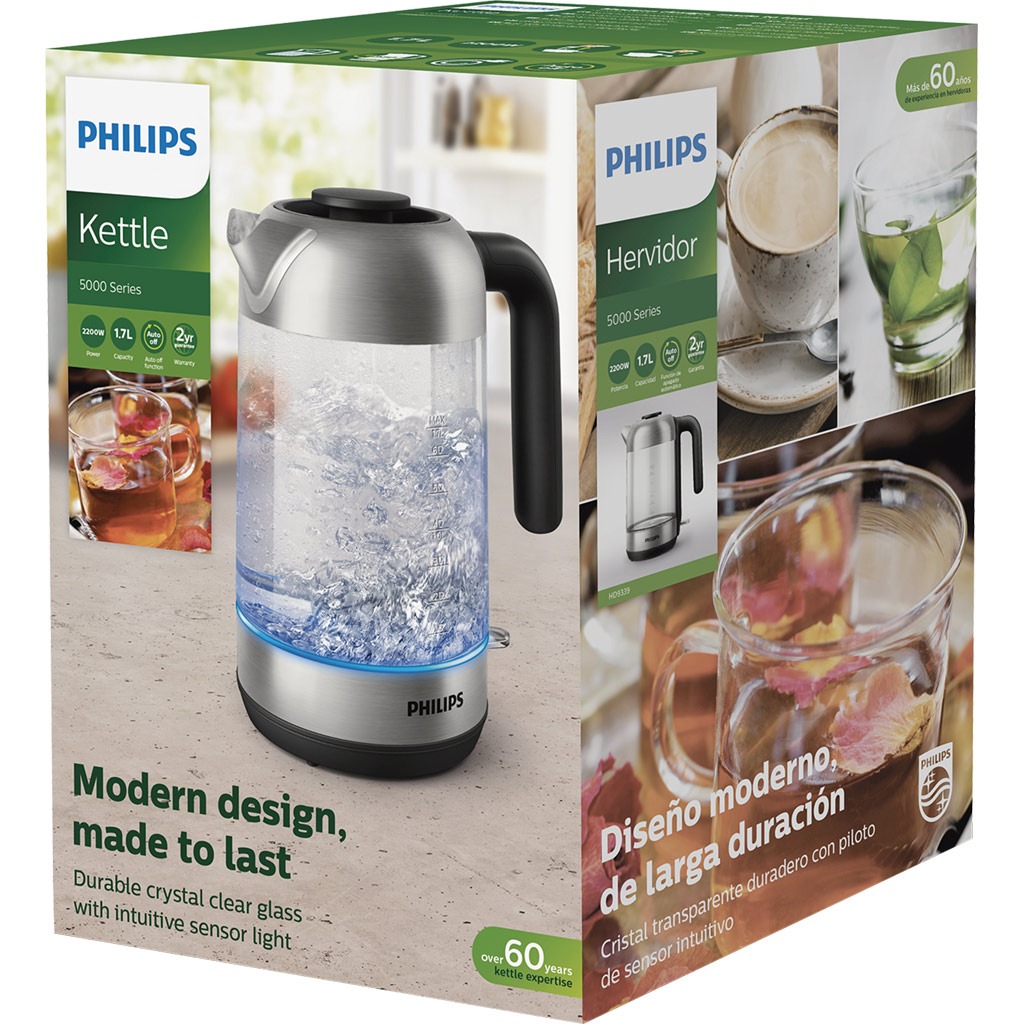 Bình đun siêu tốc PHILIPS 1.7 lít HD9339/80 - Hàng chính hãng