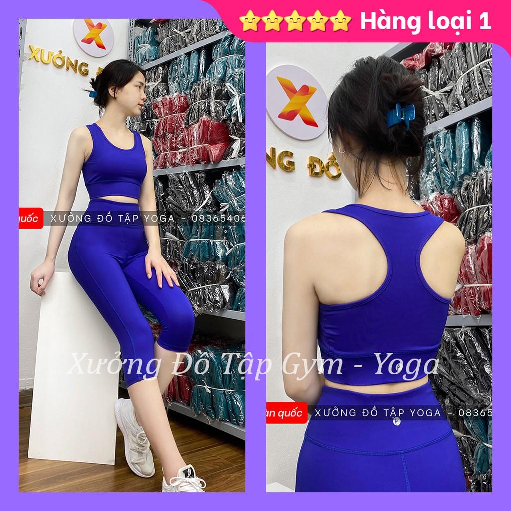 Ảnh thật 100% - SET ĐỒ TẬP NỮ- Yoga, Gym, Aerobica - Bộ tập gym lửng lưng 3 lỗ