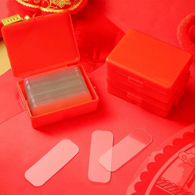 Hộp 60 Miếng Keo Dính Trong Suốt 2 Mặt Tiện Dụng, Băng Dính Trong Suốt Cố Định Đồ Vật, Có Thể Tái Sử Dụng, Tiện Ích Trong Gia Đình. TakyHome 6006