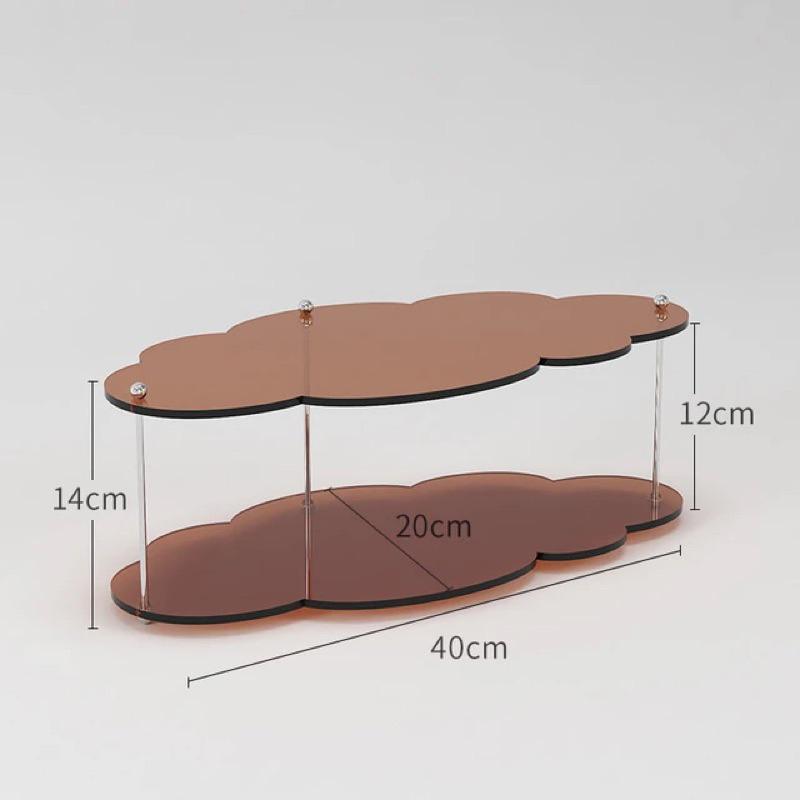 Kệ mica trưng bày nước hoa, son, sản phẩm, dày 3mm - Trắng sữa