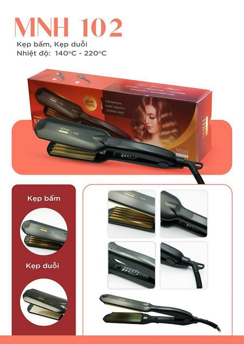 Máy Bấm Tóc Duỗi Tóc Bảng Lớn Chỉnh Nhiệt Có Bảo Hành